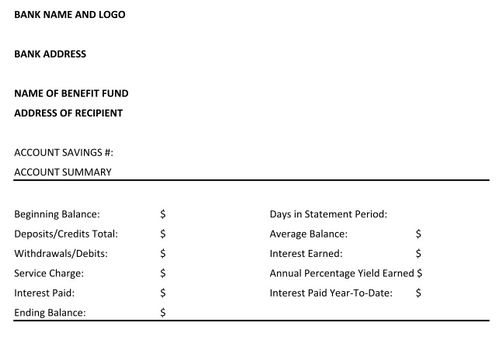 Bank Statement Example